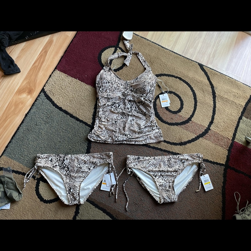Super Cute Calvin Klein Tankini with 2 Bottoms - Sz S